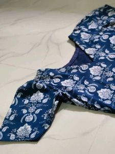 Beautiful Navy Blue Printed Kurta