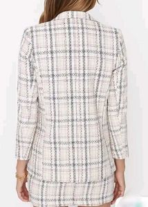 Chic Plaid Skirt Suit Set