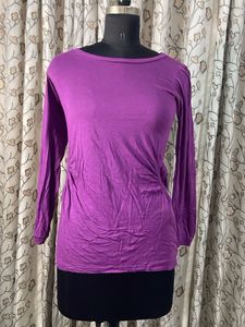 Purple Long Sleeve Tunic Top