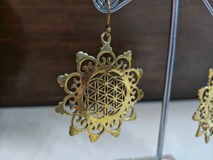 Gold tone aesthetic boho earrings