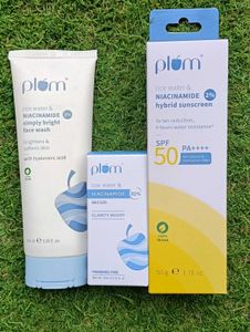 Plum Rice Water & Niacinamide Skincare Set