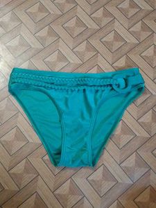 Teal Bikini Bottom with Braided Detail