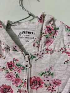 Floral Zip-Up Hoodie