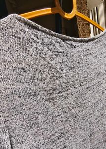 Cozy Grey Marled Long Sleeve Top