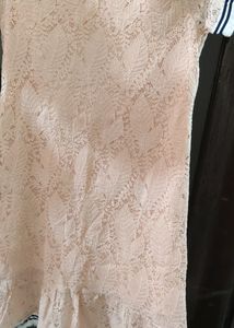 Cotton Net Dress For Xs