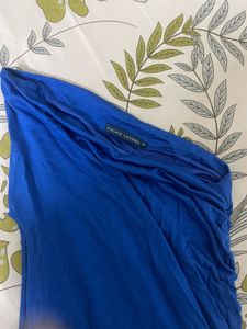 Ralph Lauren Blue One-Shoulder Dress