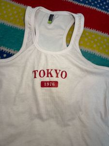 White Tokyo Graphic Tank Top