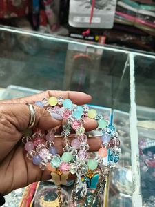 Beaded Charm Bracelet 4 piece Set