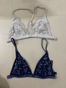Lace & Celestial Print Bras 2(vs panty free)