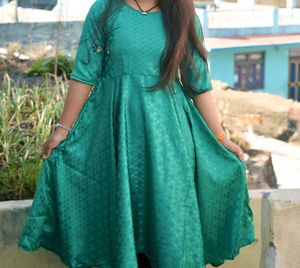 This is an umbrella frock made with a good fabric