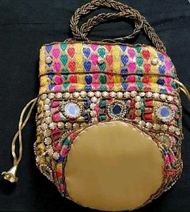 Colorful Embroidered Potli Bag