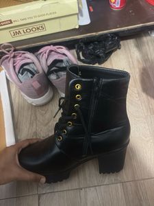 Chunky Platform Lace-Up Boots