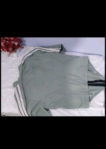 Sage Green Zip-Up Athletic Top