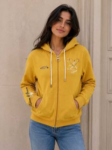 Yellow Zip-Up Hoodie