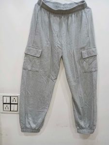 Grey Cargo Joggers