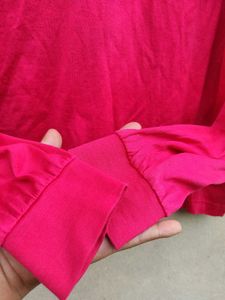 Vintage PATLong Sleeve Pink Polo Shirt