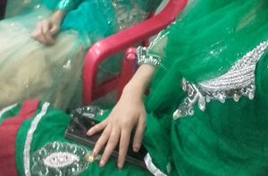 Green Embellished Anarkali Dress