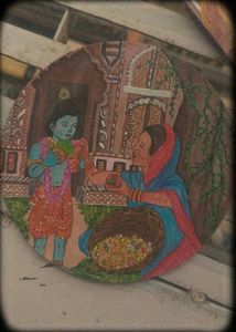 Hand-Painted Little Krishna Painting