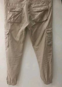 Beige Cargo Pants