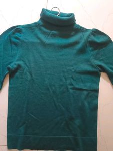 Teal Turtleneck Sweater