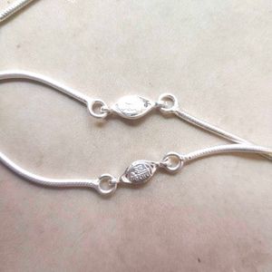 Pure Silver Anklets पायल For Women&amp; Girls. 1 pair