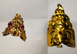 Vintage & Exquisite Gold-Plated Kundan Mukut Set