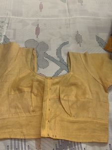 Stunning Yellow Silk Saree with Goldwork