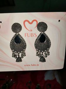 Oxidized Silver Jhumka Earrings Set combo of 4