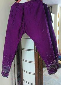 Vibrant Purple Embroidered Kurta Set