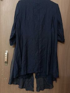Stylish Blue Open-Front Jacket for L &amp;Xl