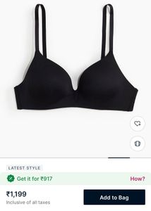 H&amp;M classic black bra