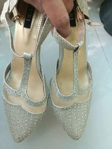 Sale!! Golden Shimmery Cinderella Shoes Heels