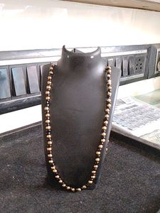 Gold , Black Doted Mala (Chain) It's For Women Accessories