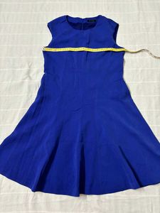 Royal Blue Fit &amp; Flare Elegant Dress