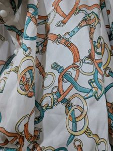 Stylish Belt Print Crop Shirt