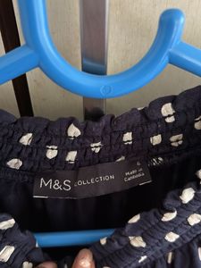 Navy Polka Dot Blouse