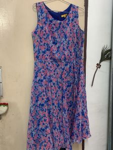 Chic Floral Print Sleeveless Dress