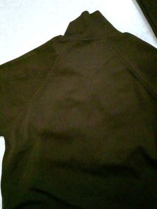 women's Dark Brown crop Shirt