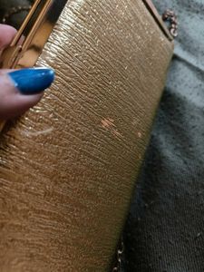 Sparkling Rose Gold Clutch Bag