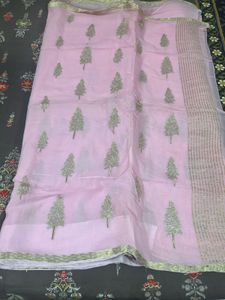 light pink saree