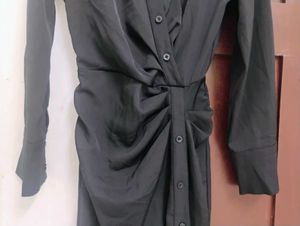 Black Bodycon shirt dress