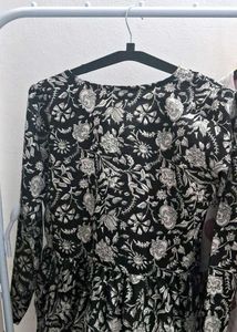 Black Floral Kurti Flat Sale 199