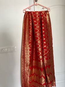Red Silk Duppatta
