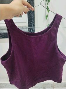Purple Crop Tank Top