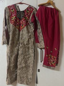 Embroidered unused Kurta Set with Pants