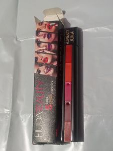 Huda Beauty Lipstick And Kajal