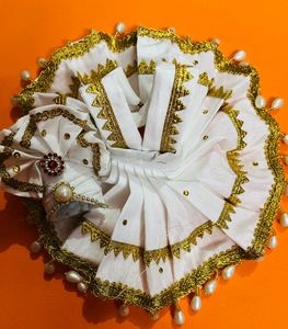 Laddu Gopal Pagdi Set & Fancy Dress Fabric Cotton