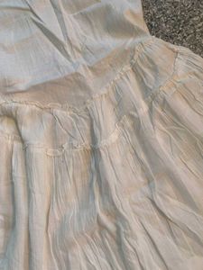 Boho White Cotton Tiered Midi Dress| Fixed price