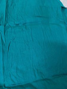 Teal Kurta with Silver Thread Work