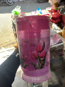TRANSPARENT 1 JUG &amp; 6 GLASS SET ( Pink Color)